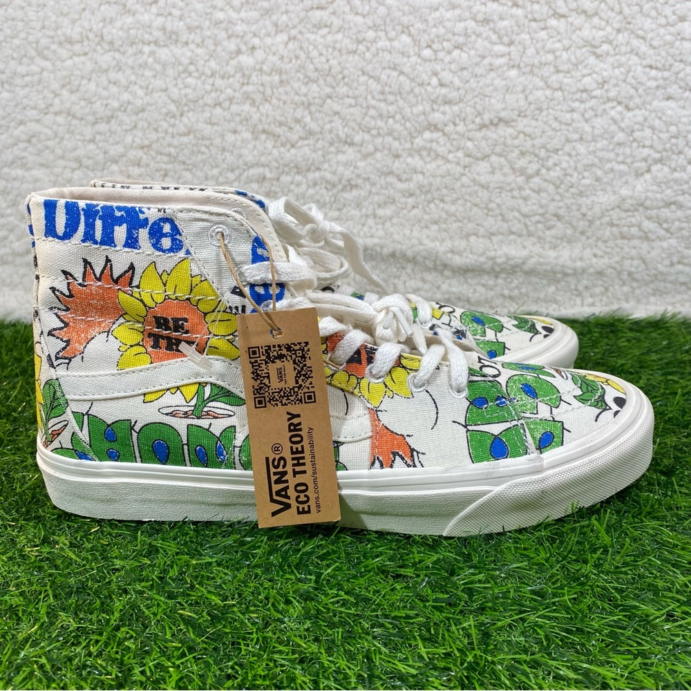 Mens Vans Sk-8 Eco Theory Positive Vibes White Size 10